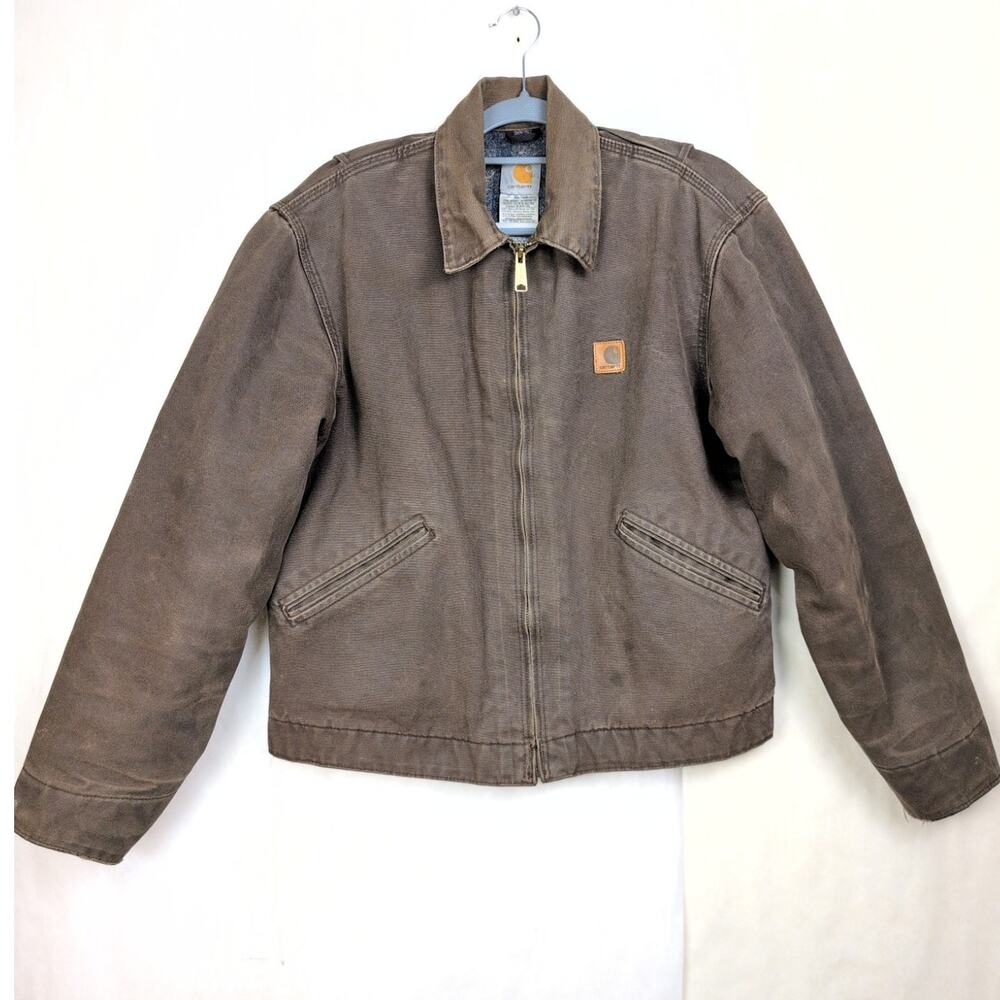 Vintage Carhartt J146 CHT Detroit Jacket Med Blanket Lined Chestnut Brown 2006